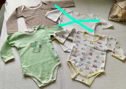 Balík - 3x body s dlhým rukavom č.62, 50–62