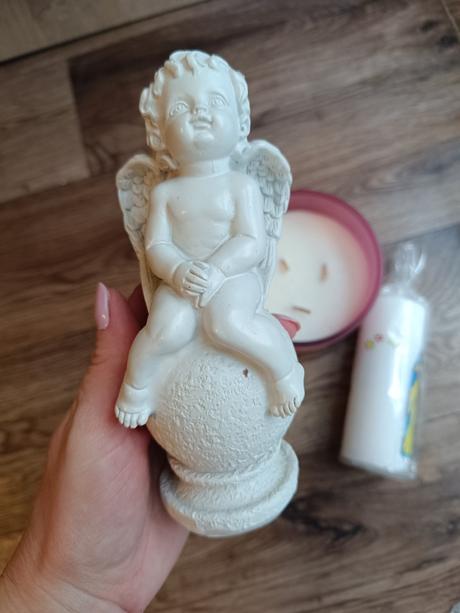 2x sviečka, anjelik a kvet, 