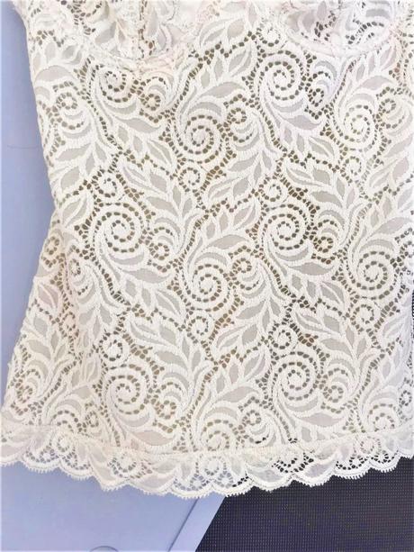 Vintage čipkovaný korzet, s