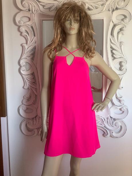 Cyklamenove saty river island, river island,xs