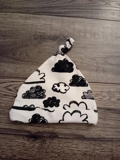 Čiapka s oblacikmi len oprana, next,56