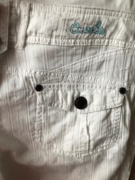 Tehotenské biele nohavice, 40