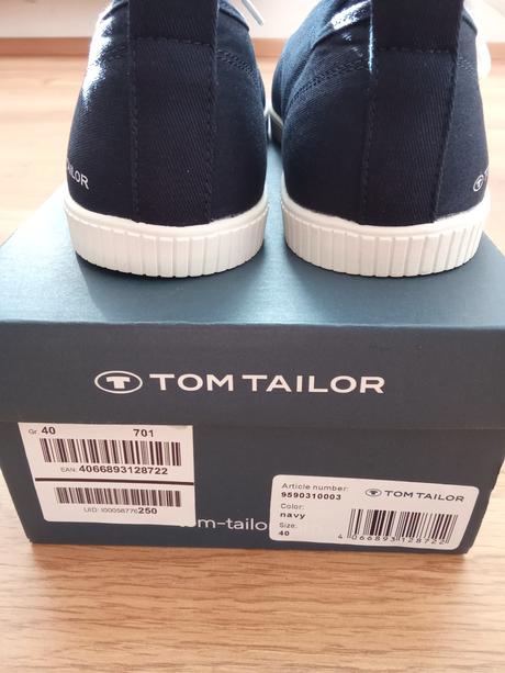 Nízke tenisky tom tailor tmavomodré, tom tailor,40