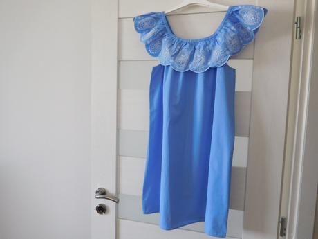 Šaty bavlnené s krajkou 36/38v,, 36