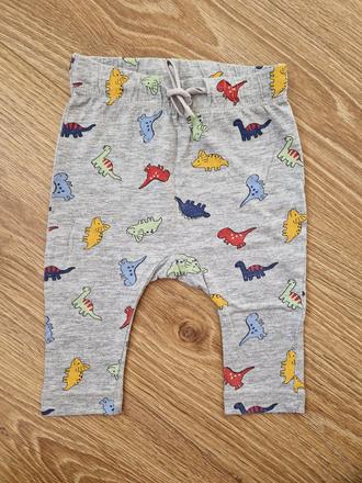 H&m bavlnené tepláky s dinosaurami veľ.68, h&m,68