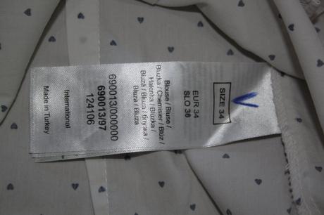 Biela bodkovaná blúzka, orsay,34