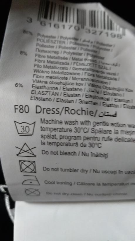 Šaty so striebornou niťou, camaieu,m