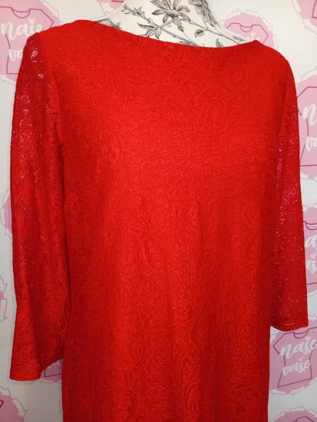 Čipkované červené šaty, wallis,42