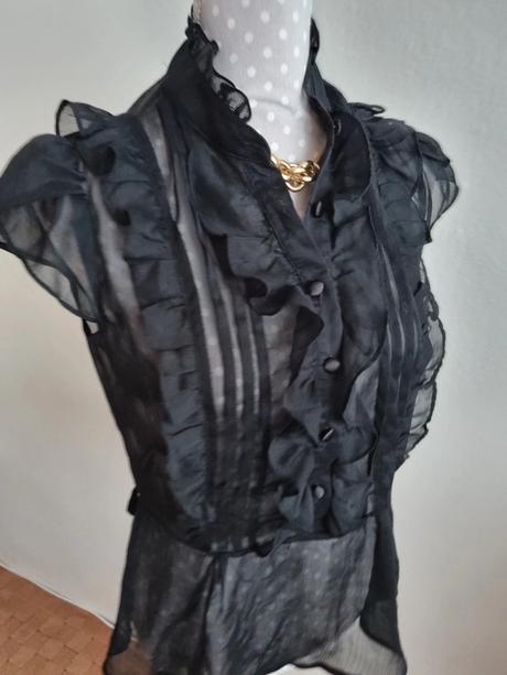 Čierna šifonová blúzka veľ. 40, 40