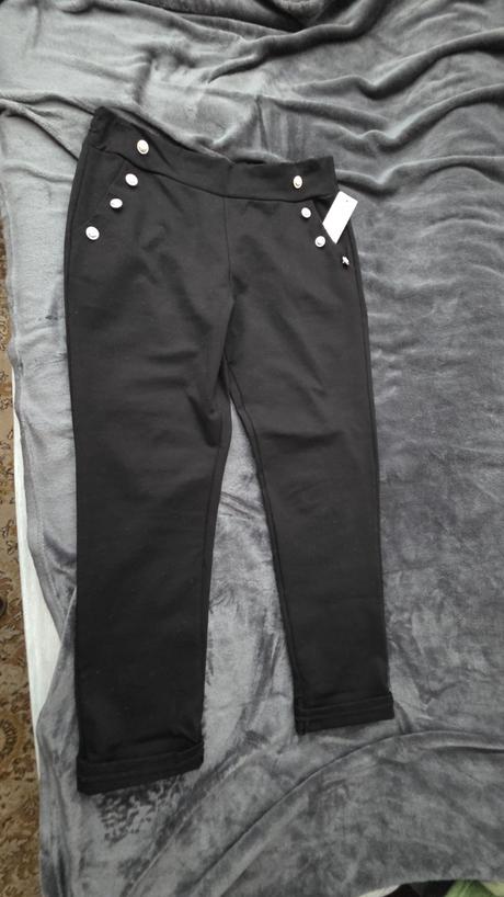 Nohavice streč čierne 4xl, c&a,4xl