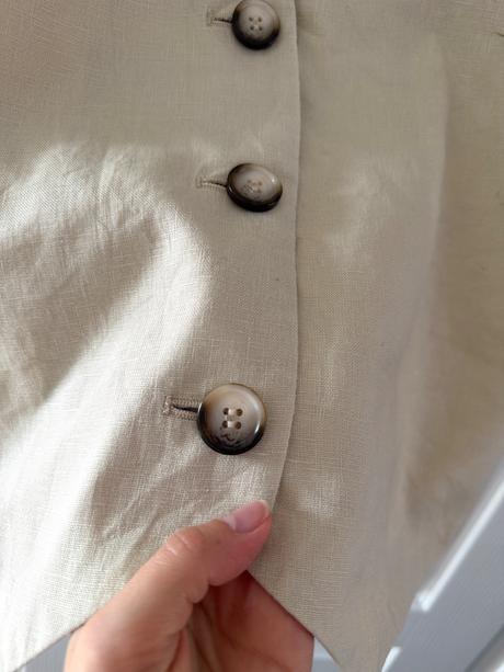 Dámska ľanová vesta bonprix premium béžová, bonprix,l