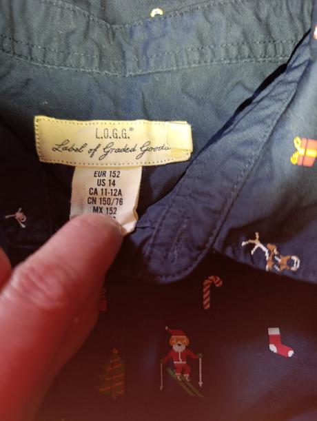 Vianočná košeľa, h&m,152