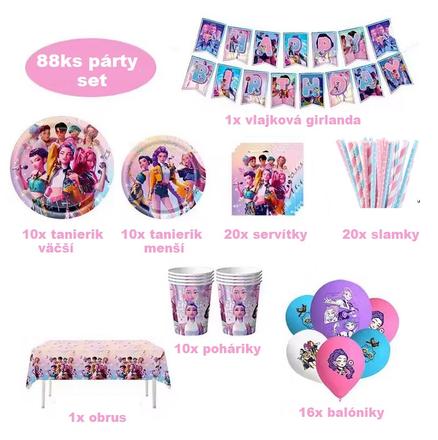 88-dielny párty set k-pop demon hunters,