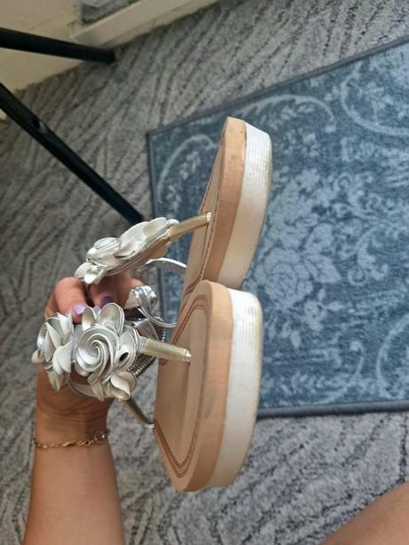 Strieborne sandale, deichmann,41