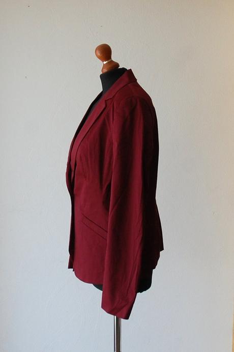 Elegantné bordové dámske sako (blejzer) 38 a 40, timeout,40