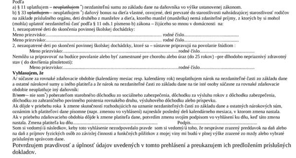 Pomoc s vyplnením dokumentu