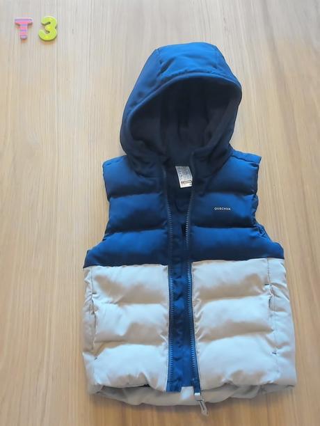 Detská prešívaná vesta s kapucňou quechua, veľkosť, abercrombie&fitch,110