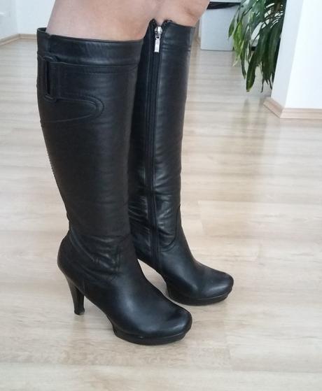 Koženné čižmy veľ.37, 37