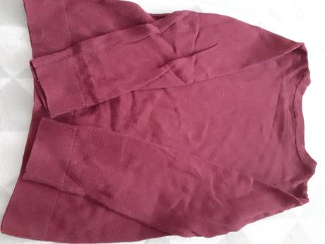 Bordovy dievcensky pulover, 140