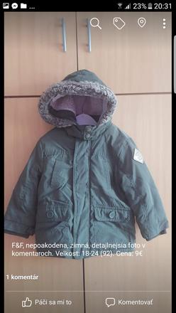 Zimná bundička, f&f,92