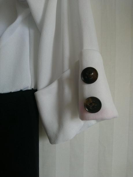 Kostým gombička - čiernobiely overal, 104-110 cm,