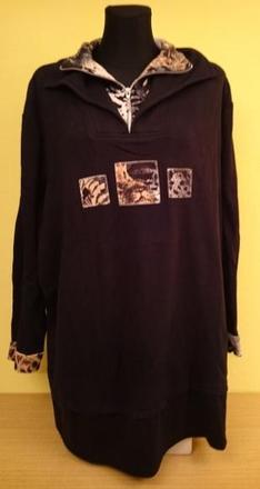 Maxi dámska mikina, čierna, xxxl