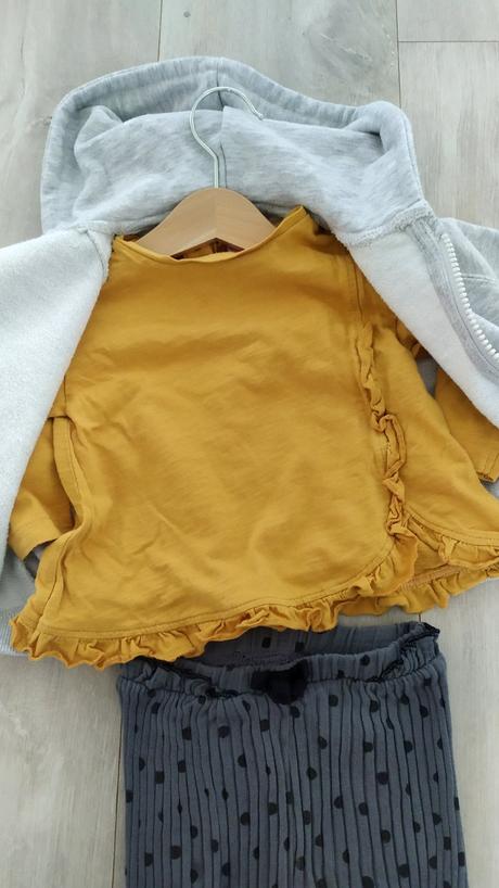 Komplet mikina, tričko, legíny, zara,74