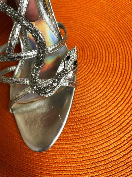 Strieborné sandálky, 40