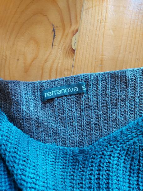 Zeleno-šedý pulóver terranova s, terranova,s