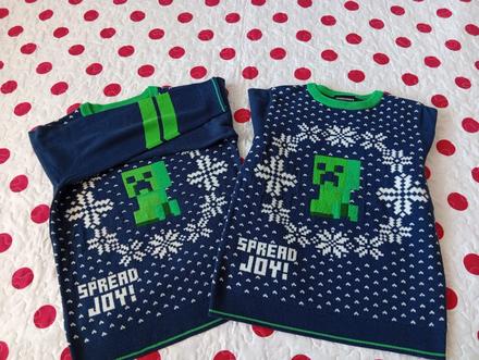 Vianočné svetre minecraft, lupilu,134