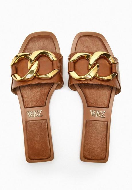 Nádherné kožené šľapky značky zara, zara,37