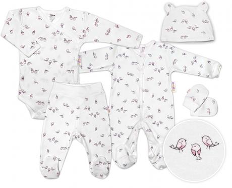 5-dielna súpravička do pôrodnice vtáčiky, 50