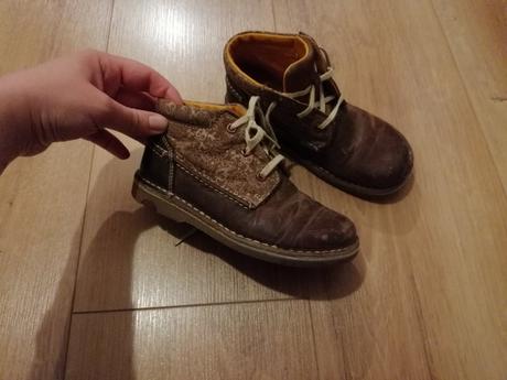Kožené prechodné topánky, clarks,27