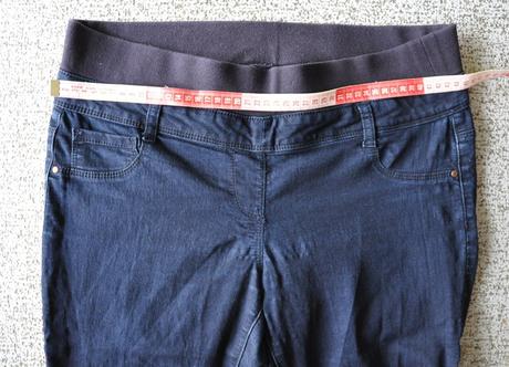 Nohavice/rifle s elast.pásom, aj pre tehotné, c&a,38