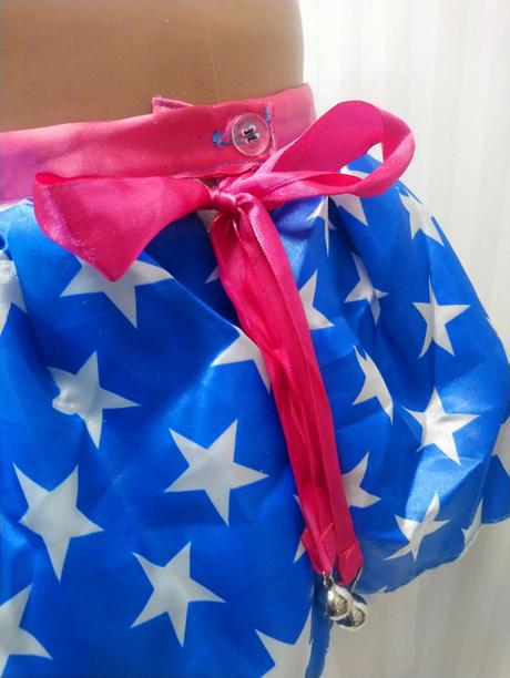 Modro biela sukňa so zvončekmi, 6-7 r, 116-122, 116