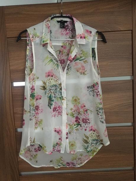 Kvetovaná blúzka, h&m,xs