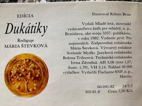 O tytíkovi dukátiky prvé vydanie (1982),