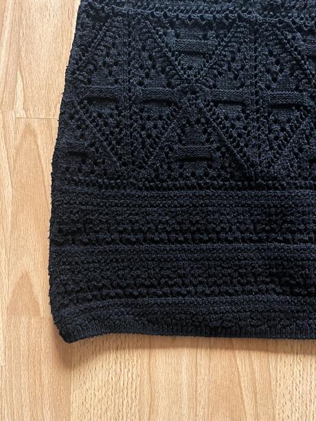 Čierna háčkovaná mini sukňa zara m, zara,m