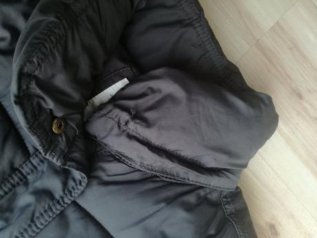 Čierna dlhšia bunda, h&m,122