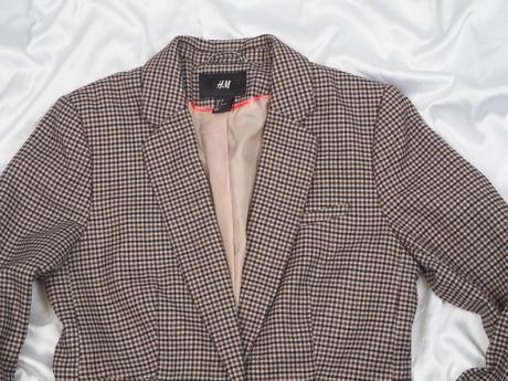 Kvalitné kockované sako h&m, h&m,36