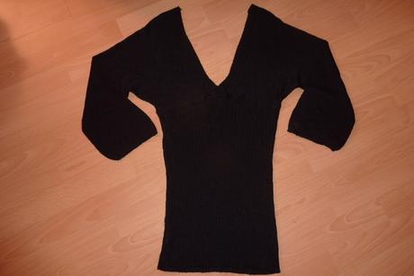 Čierne tuniko-šaty, aj k legínkam, v. s/m, s