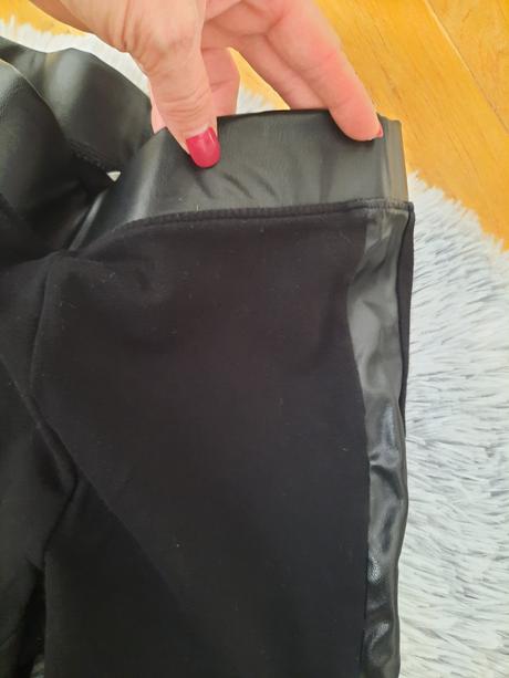 Legínky s koženkou 146/152, h&m,146
