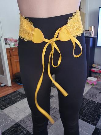 Nový moderný opasok žltý uni,