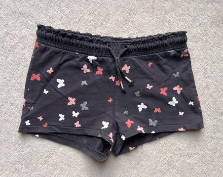 Šortky na šnúrky v páse teplákovinové, h&m,116
