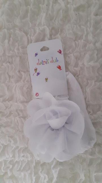 Biela čelenka s kvetom,