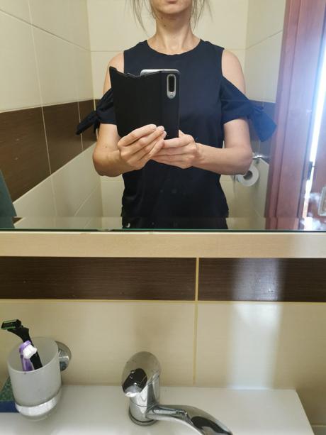 Tricko s volnymi ramenami, h&m,s