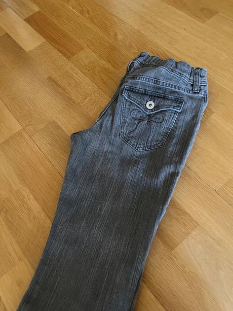 Elastické zvončekové nohavice, h&m,158