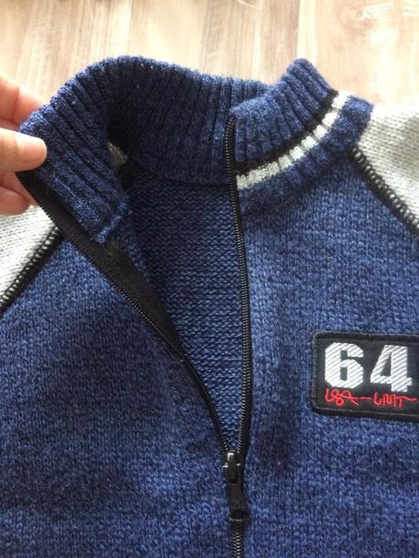 Teplý svetrik na zips vel98, 98