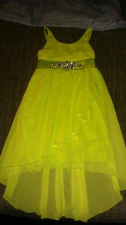 Neonovo zlte saty, s