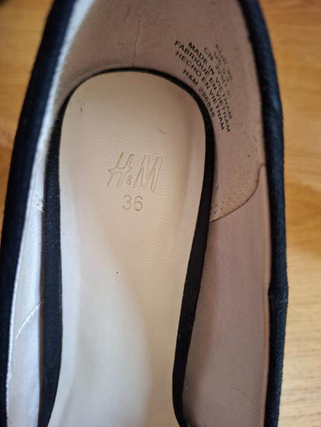 Čierne lodičky (veľkosť 36), h&m,36